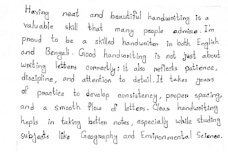 handwrite your text beautifully in bengali english