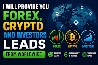 deliver hot crypto forex leads, depositor leads, stock leads, investor leads