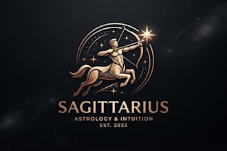 design a stunning sagittarius logo for your brand
