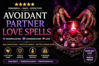 cast avoidant partner love spells, reconciliation spell, communication spell