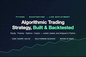 build and backtest your algorithmic trading strategy