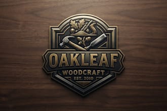 design a professional carpentry logo for your woodworking business