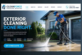 design wix pressure washing website exterior cleaning company service