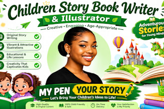 exceptionally write a children story book or script ghostwriter