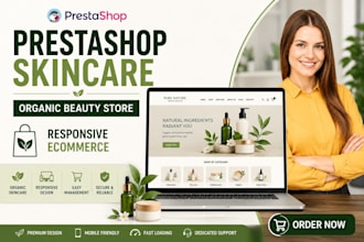 build responsive organic skincare ecommerce store fronts on prestashop engine