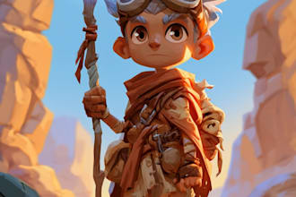 draw 2d game character or 2d game character