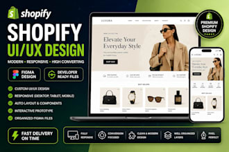 design modern shopify store UI UX in figma for ecommerce website