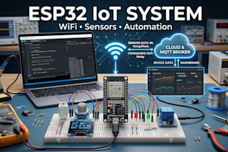 build an esp32 iot system with sensors and wifi