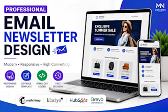 design a professional responsive email newsletter