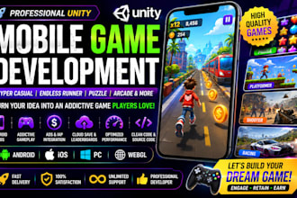 build unity mobile game for android ios with source code