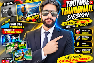 design high CTR youtube thumbnails that get more clicks