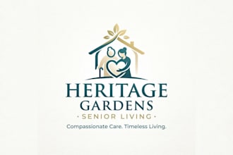 design a caring nursing home logo for your healthcare brand
