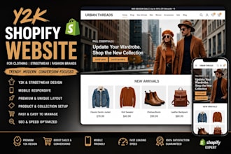 design y2k shopify website clothing brand streetwear website fashion website