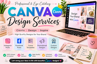 design professional canva social media posts