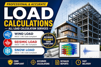 do wind load, seismic load and snow loading calculation