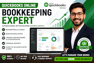 do quickbooks online bookkeeping, setup, cleanup and reconciliation