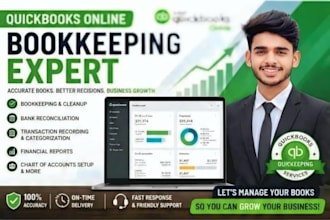 do quickbooks online bookkeeping, setup, cleanup and reconciliation