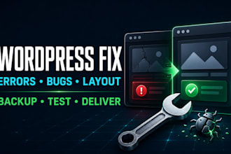 fix wordpress errors bugs and layout issues