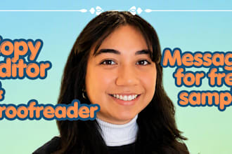 copy edit and proofread your fiction manuscript