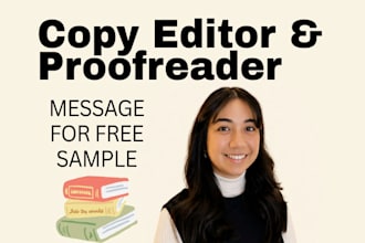 copy edit and proofread your fiction manuscript