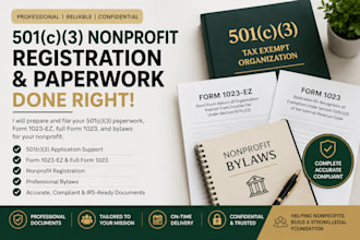 file your 501c3 paperwork nonprofit registration form 1023 ez full 102