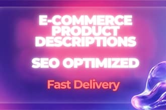 write SEO optimized ecommerce product descriptions