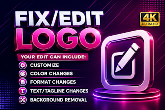 reproduce, cleanup, improve your old logo professionally