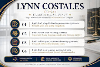 draft a legally binding roommate agreement to protect your rent and utilities