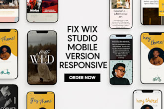 fix wix studio website bugs for mobile, fix wix responsiveness issues