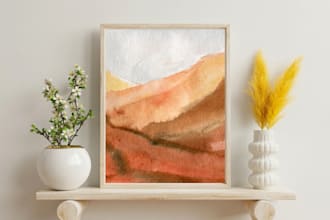 create modern printable wall art for etsy shop or home decor