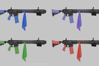 create fivem weapons 3d gun model custom gun assets fivem gun pack gta v