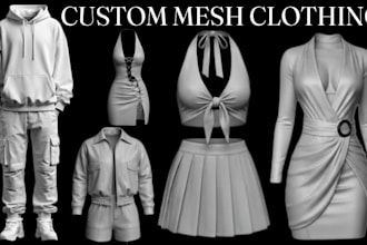 create, rig custom second life clothing mesh outfit, maitreya marvelous designer