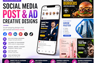 design social media posts and ad creatives