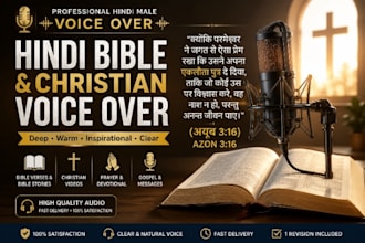 record hindi bible and christian voice over