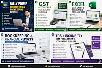 do accounting, bookkeeping, tally, excel and zoho book
