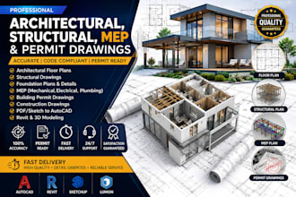 stamp USA architecture engineering mep structural floor plan city permit drawing
