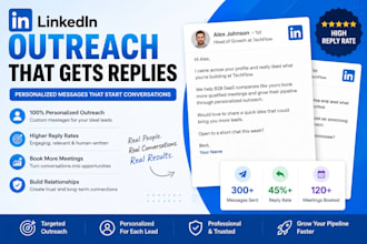 write personalized linkedin outreach for b2b leads