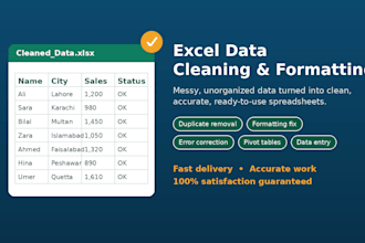 clean, format, and organize messy data