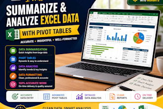 summarize and analyze excel data with pivot tables