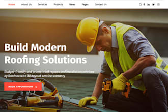 build wix roofing website handyman website roof repair home service website