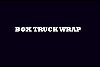 design box cargo truck or long trailer wrap design, truck wrap,and vehicle wrap