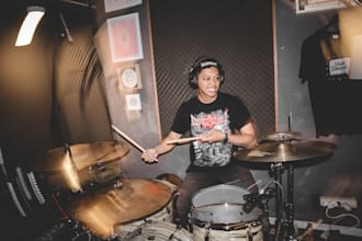 record professional live drum tracks and video for your song