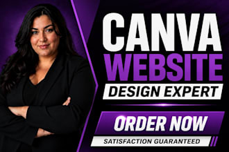 create canva website, canva landing page and website design