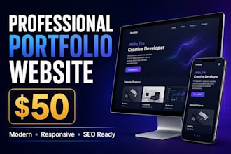 build a modern responsive portfolio website