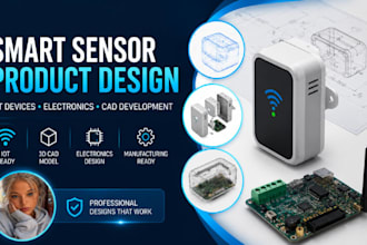 smart sensor product design for iot devices and electronics cad development