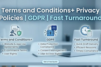 draft gdpr, cookie, privacy policies, terms and conditions
