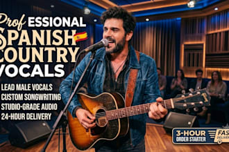 record lead spanish latin country male vocal songwriter guitar backing harmonies