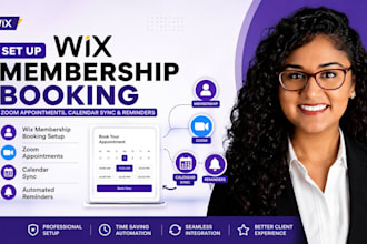 set up wix membership booking, zoom appointments, calendar sync and reminders