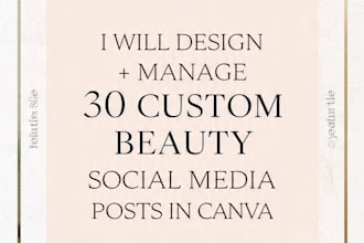 manage your instagram facebook page for food, beauty, clothing with canva posts