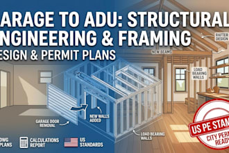 design garage conversion engineering and structural framing for adu permits